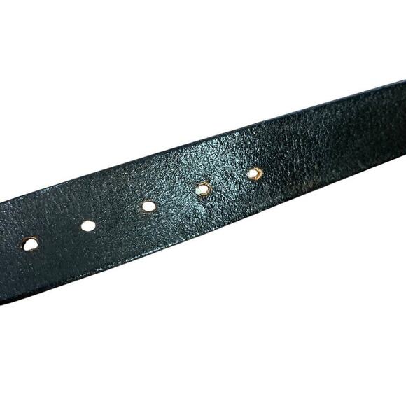 Fire Department FD Black Leather Belt Strap Western Woven Tooled 1" Wide 30-35" - Picture 10 of 13